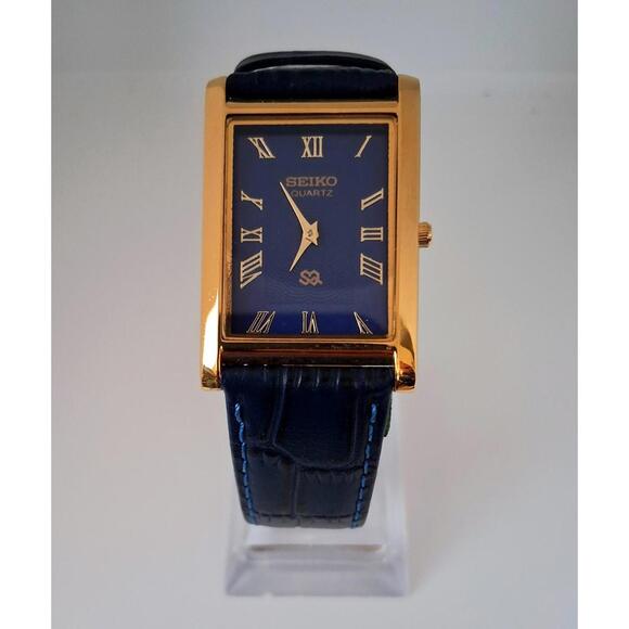 Men's Vintage Seiko Tank Leather Wrist Watch RARE - Picture 2 of 7